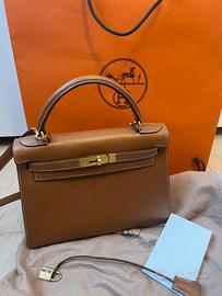 Hermes KELLY 28 Sellier pelle courchevel