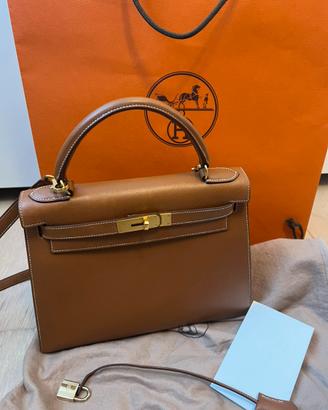 Hermes KELLY 28 Sellier pelle courchevel
