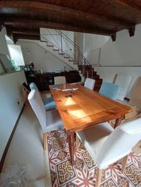 tavolo legno massello 180cmX82cm + sedie