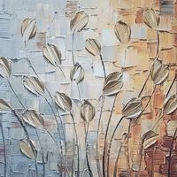 Stampa su tela, motivo foglie