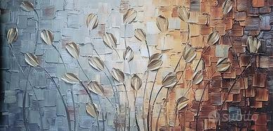 Stampa su tela, motivo foglie