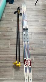 Sci fondo Fischer XC Crown 185cm+bastoncini Fizan