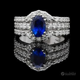 ANELLO A FASCIA ORO 18KT BRILLANTI 1.20CT NATURALI