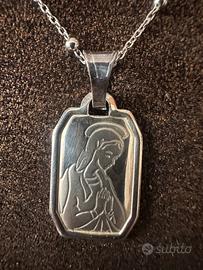 Collier con madonnina in argento 925