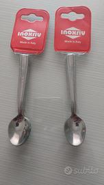 12 cucchiaini moka inox