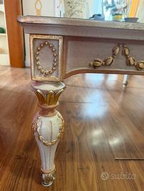 TAVOLINO MAXI DA SALOTTO CON SPECCHIO AVORIO