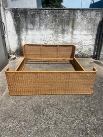 Letto in rattan anni 70