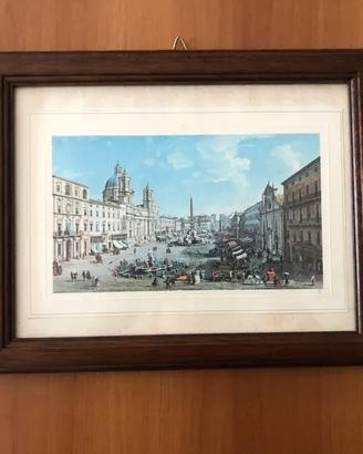 Quadro raffigurante una veduta di Piazza Navona
