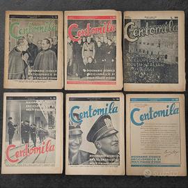 Lotto N. 6 Riviste Settimanale CENTOMILA 1949