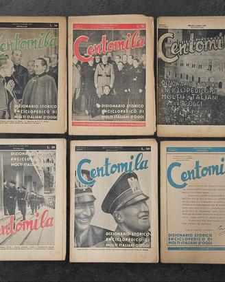 Lotto N. 6 Riviste Settimanale CENTOMILA 1949