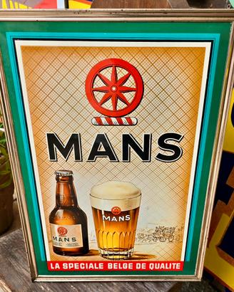 Insegna Vintage Birra MANS "Spéciale Belge" – mint
