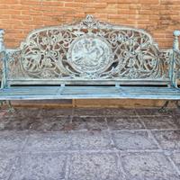 STUPENDA PANCHINA IN GHISA A MEDAGLIONE