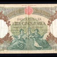 5000 LIRE CAPRANESI REPUBBLICHE MARINARE 23/03/61