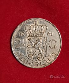 Moneta d'argento olandese 1961