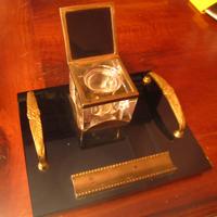 ANTICO CALAMAIO VETRO NERO ART DECO degli anni 20