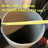 TUBI IN CARTONE MAXI DIMENSIONI 160 - 200mm. diam