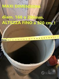 TUBI IN CARTONE MAXI DIMENSIONI 160 - 200mm. diam