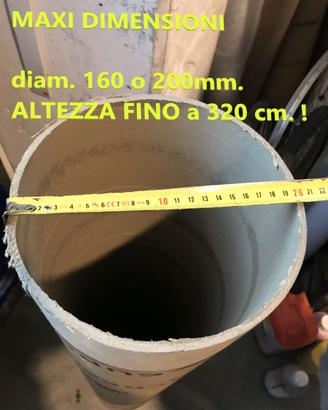 TUBI IN CARTONE MAXI DIMENSIONI 160 - 200mm. diam