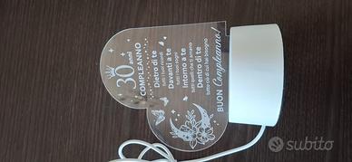 Lampada Led "30 anni compleanno"
