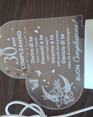 Lampada Led "30 anni compleanno"