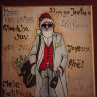 Addobbo natalizio dipinto a mano