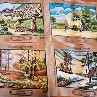 Quadri ricamato a mezzo punto