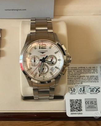 LONGINES CONQUEST V.H.P. Chrono Garanzia Ufficiale