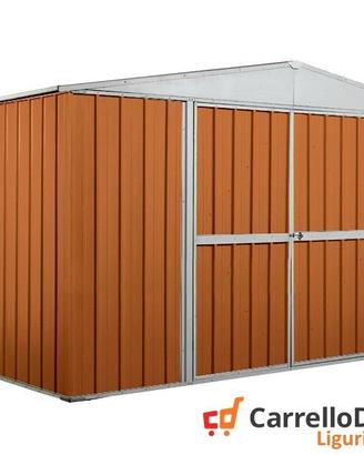Box in lamiera di Acciaio 360x260cm legno chiaro