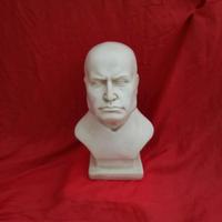 BUSTO di Benito Mussolini in gesso alabastro