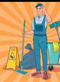 Professionista in pulizie e riordino di ambienti