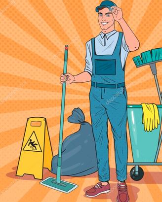 Professionista in pulizie e riordino di ambienti