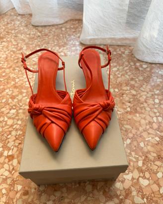 Tacchi bassi arancioni Santoni