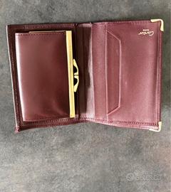 Cartier Cartier Portafoglio Vintage Pelle Bordeaux