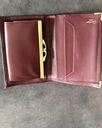 Cartier Cartier Portafoglio Vintage Pelle Bordeaux