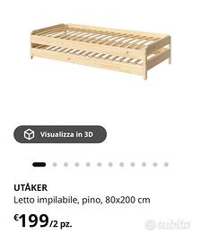 letto Ikea Utaker
