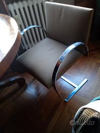 STILE MIES VAN DER ROHE SEDIE 4 acciaio- ANNI ' 60