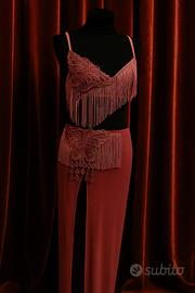 Set danza del ventre viola con farfalla