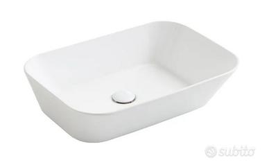 Lavabo da appoggio rettangolare 60cm ceramica