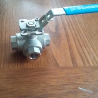 n6 valvole a tre vie inox 3/8