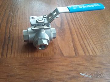 n6 valvole a tre vie inox 3/8