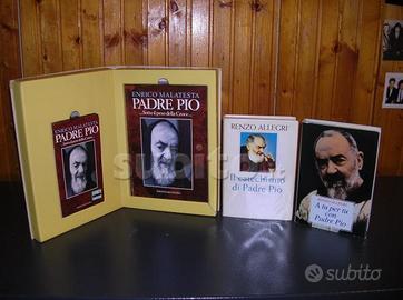 Cofanetto libro e vhs altri 2 libri - padre pio