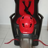 Seggiolino bici bimbo hamax completo di casco