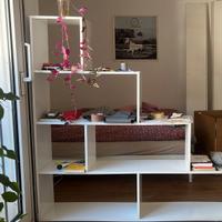 Libreria/divisorio bianco moderno a giorno