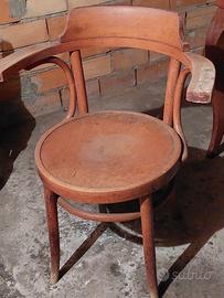 SEDIA IN LEGNO, VINTAGE, design da ufficio