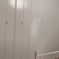 armadio 6 ante in legno massello bianco. 