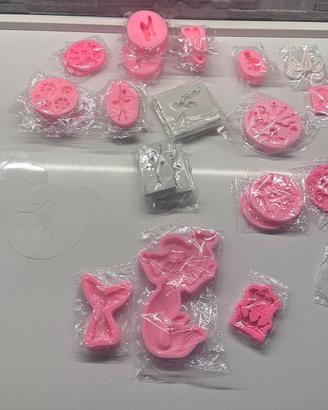 Set stampi silicone stencil torte cake design