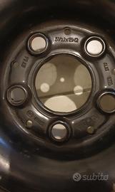 4 cerchi in acciaio ALCAR 5,5" X 15" - 5 bulloni