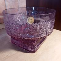 centrotavola in cristallo al piombo soffiato/mano