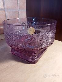 centrotavola in cristallo al piombo soffiato/mano