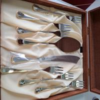 Servizio posate da dolce acciaio laminato in oro